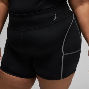 Jordan Sport Women’s Plus Size Black Shorts Tight Fit DX0463-010 Size 1X $55